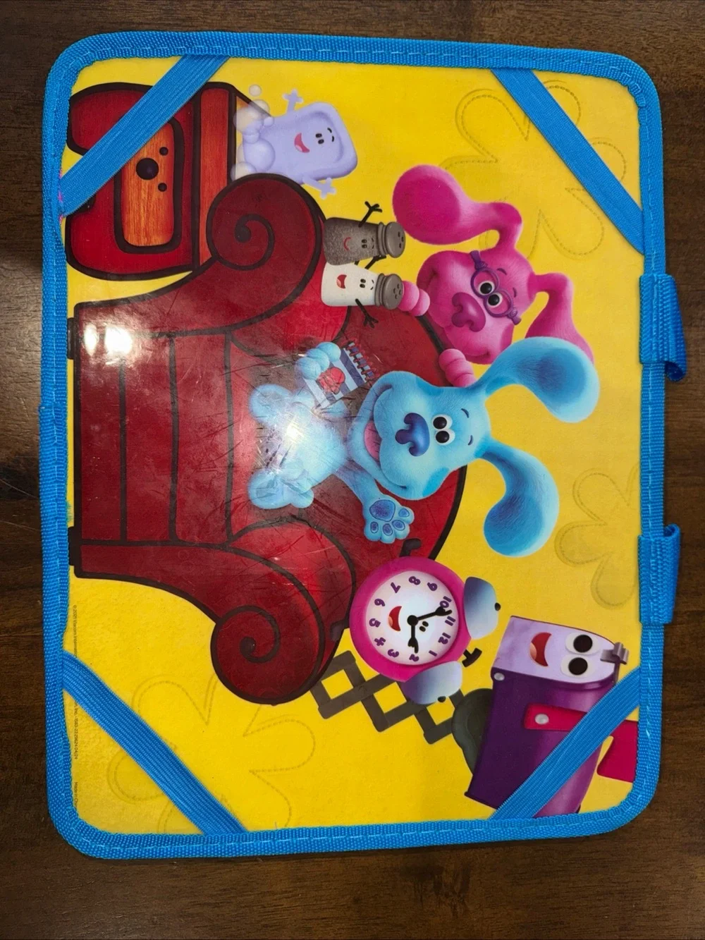 Blues Clues Lap Desk 13 x 10 Cushion Back with zipper pouch Blue Magenta